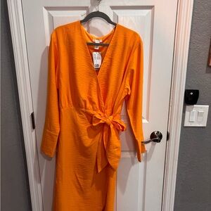 Elegant Orange Wrap Dress from H&M Europe